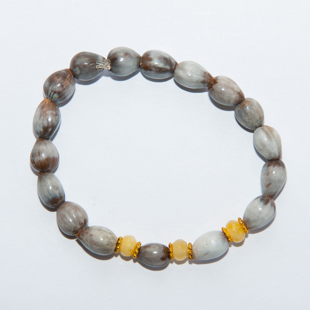 Blessing Bead Bracelet - Agate Yellow Blessing Bead Bracelet - Agate Yellow