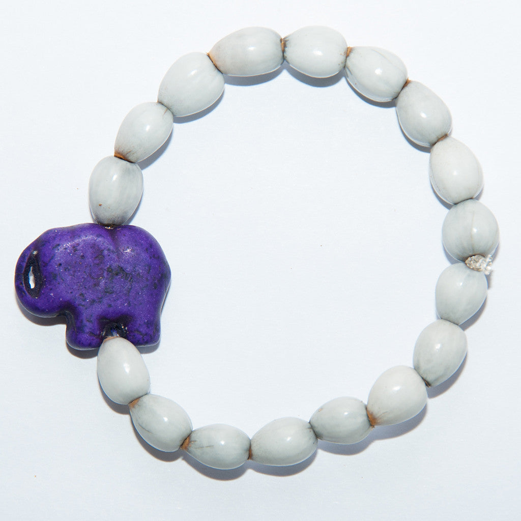 Blessing Bead Bracelet - Elephant Purple Blessing Bead Bracelet - Elephant Purple