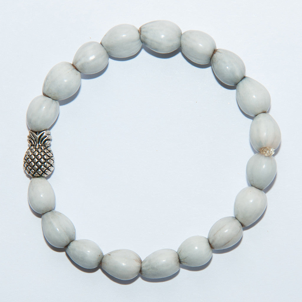 Blessing Bead Bracelet - Pineapple Silver