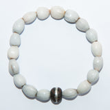 Blessing Bead Bracelet - Wooden Bead Silver