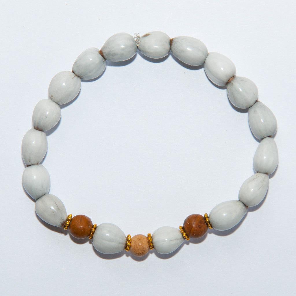 Blessing Bead Bracelet - Wooden Ball Triple Blessing Bead Bracelet - Wooden Ball Triple