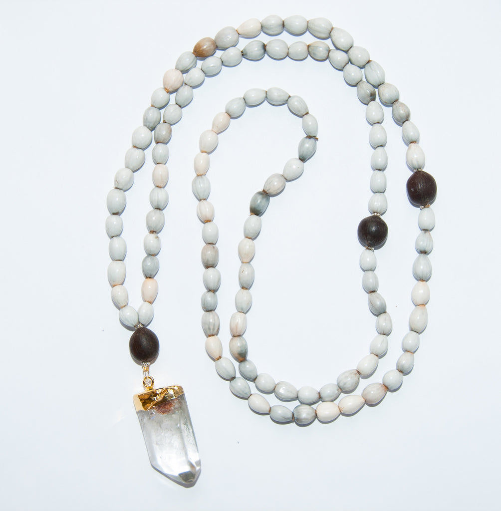 Blessing Bead Necklace - Agate Clear Blessing Bead Necklace - Agate Clear