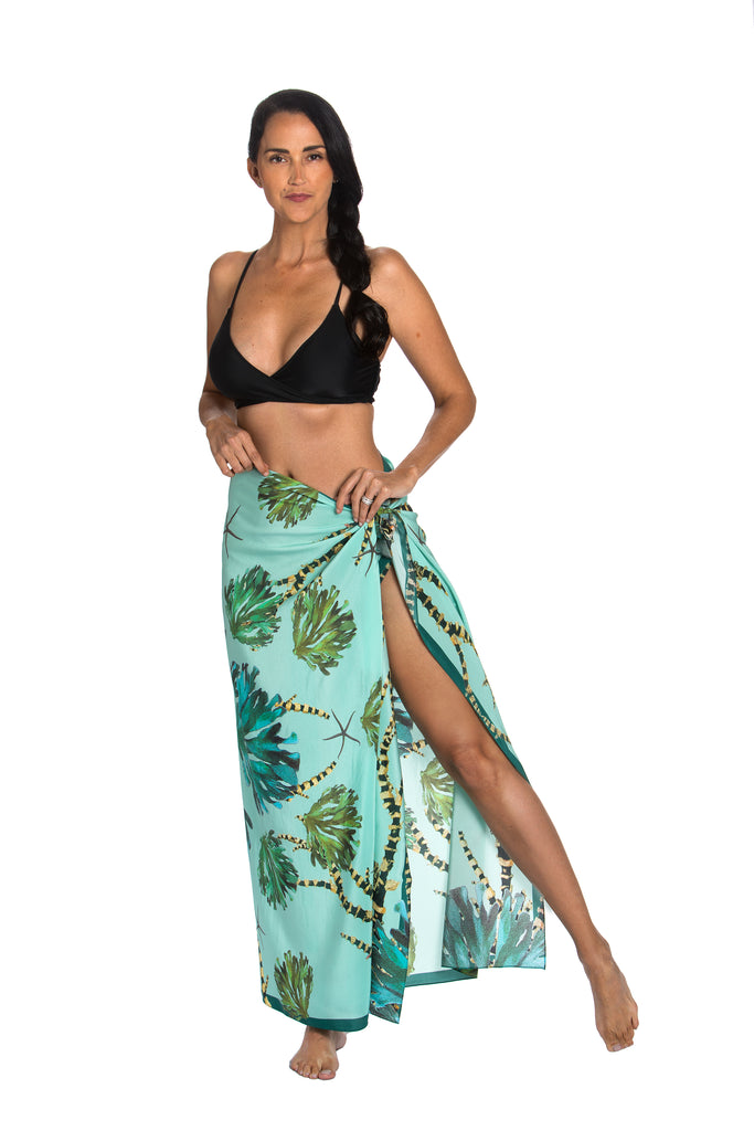 Sarong — Seafan Bahamas Blue