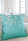 Tentacles Teal Throw Pillow