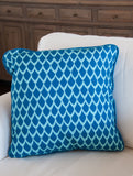 Big Catch Fish Scales Indigo Throw Pillow