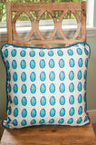 Neo-Color Dots Aqua Throw Pillow