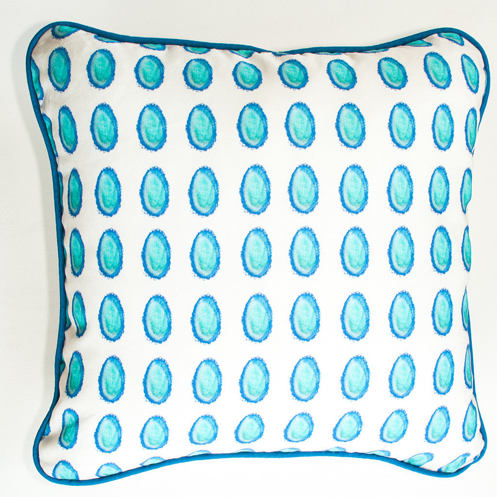 Neo-Color Dots Aqua Throw Pillow Neo-Color Dots Aqua Throw Pillow