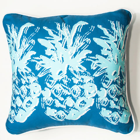 Batik Fish Cream Throw Pillow
