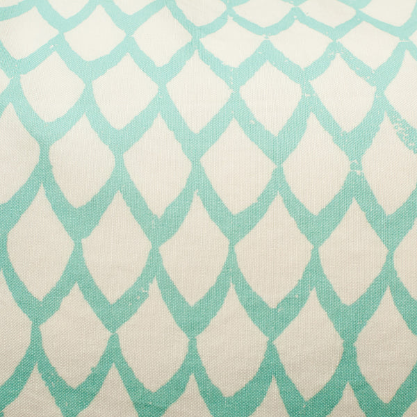 Big Catch Fish Scales Aqua Throw Pillow