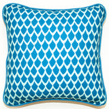 Big Catch Fish Scales Indigo Throw Pillow