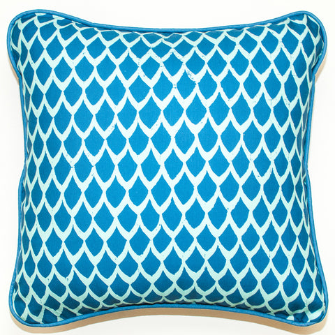 Neo-Color Dots Aqua Throw Pillow