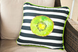 Rad Kiwi Stripe Throw Pillow