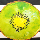 Rad Kiwi Stripe Throw Pillow