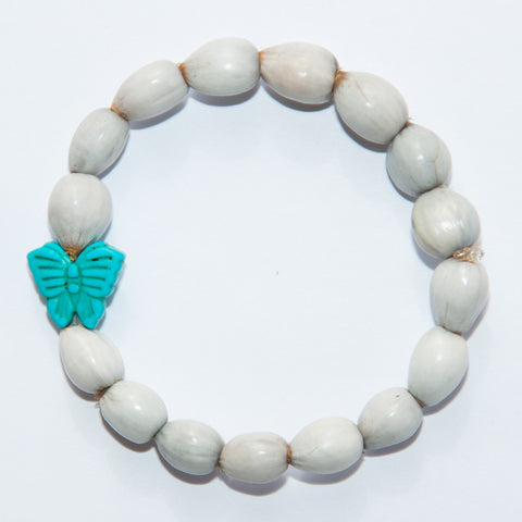 Blessing Bead Bracelet - Butterfly Turquoise