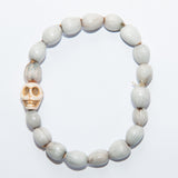 Blessing Bead Bracelet - Skull Ivory