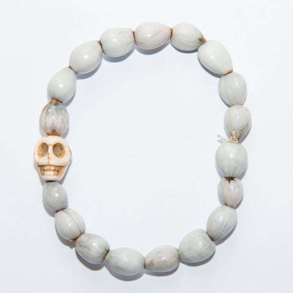 Blessing Bead Bracelet - Skull Ivory