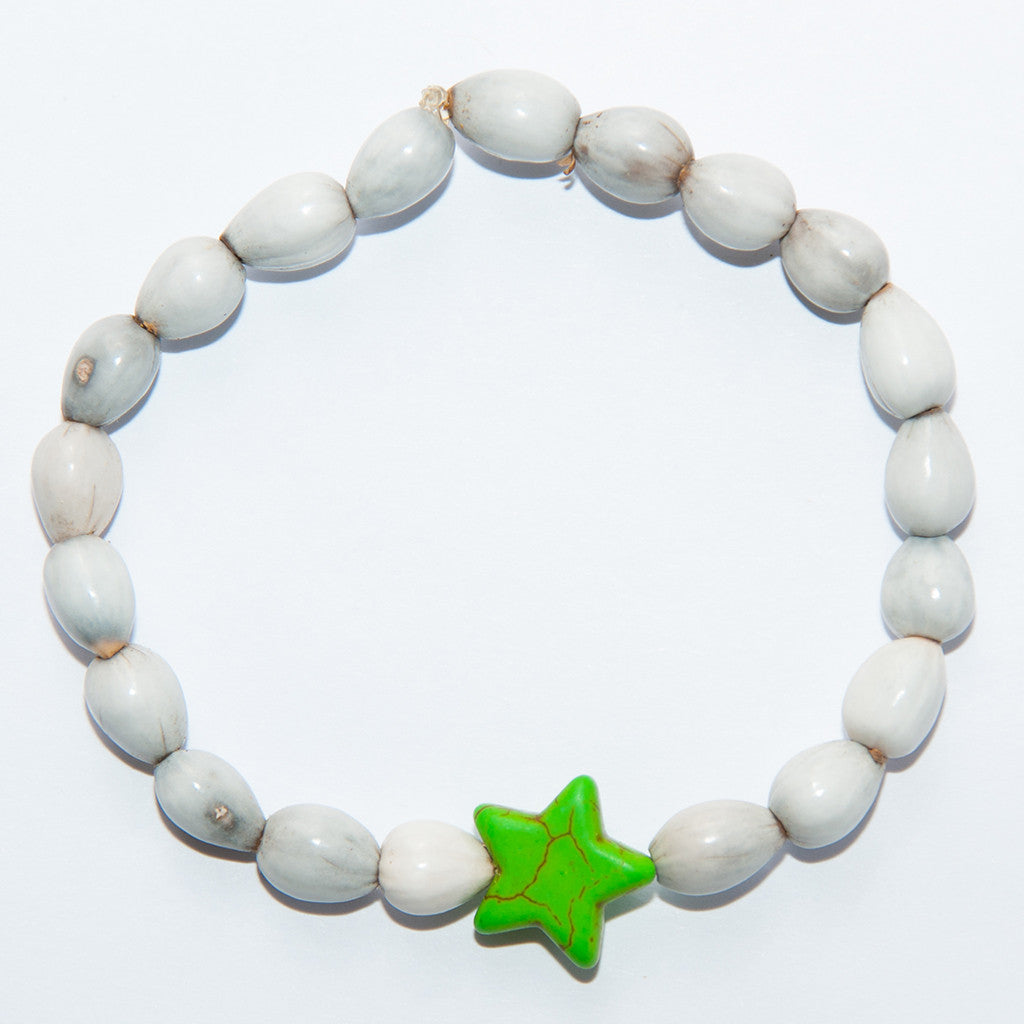 Blessing Bead Bracelet - Star Green