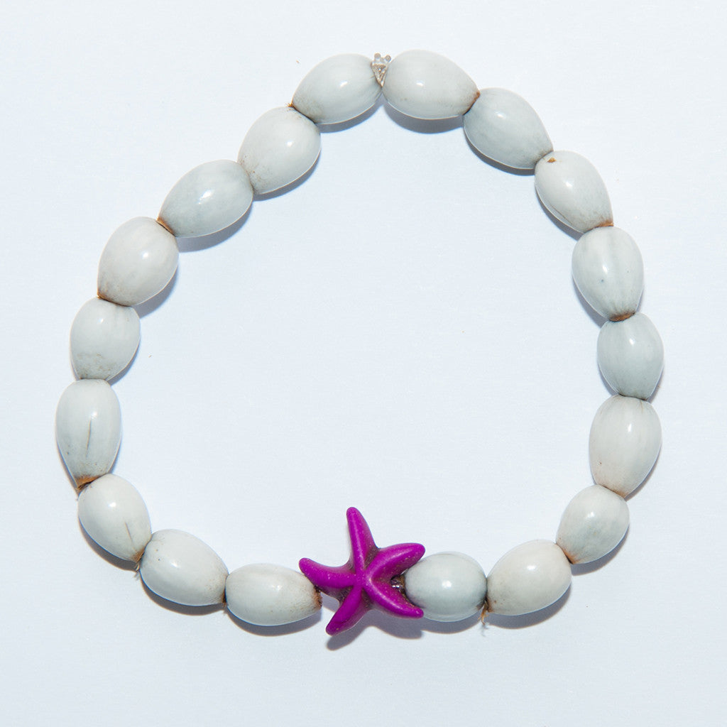 Blessing Bead Bracelet - Starfish Purple