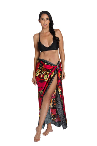 Sarong — Mariposa Sultry Red