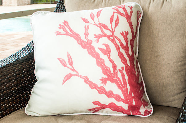 Coral Coral Throw Pillow